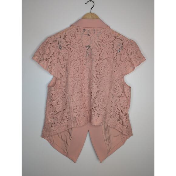NWT Torrid Blush Floral Lace Short Sleeve Blazer - Picture 7 of 8